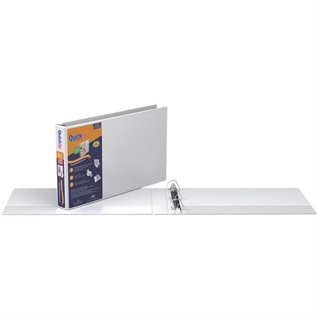 Deluxe QuickFit® Tabloid Presentation Binder White 1-1 / 2 in.