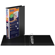 Reliure de présentation format légal Deluxe QuickFit® Format portrait, anneaux en D 1-1/2 po - noir