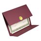 St.James™ Elite Medallion Fold Certificate Holder Gold medallion burgundy