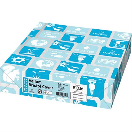 Papier couverture à usage multiples EarthChoice® Bristol Format lettre, 8-1 / 2 x 11" blanc