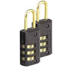 Luggage combination padlocks