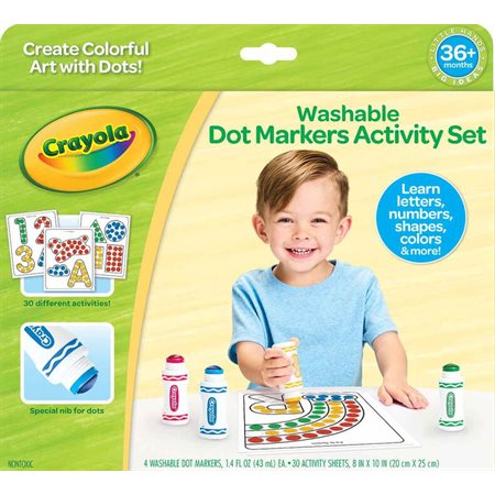 Ensemble d’activités avec marqueurs à points lavables Crayola