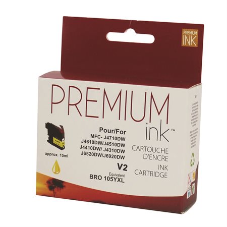 Encre premium compatible (Alternative à Brother LC105) jaune