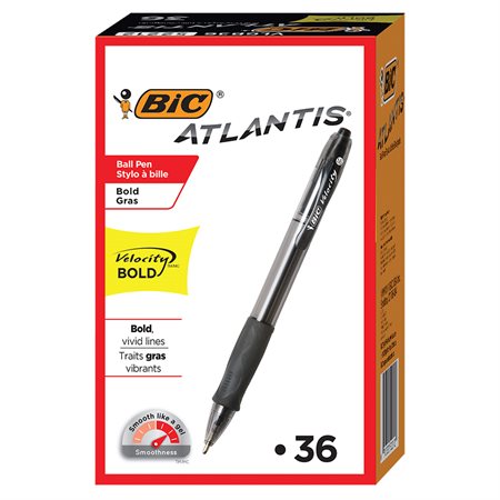 Atlantis® Velocity Bold™ Retractable Ballpoint Pens black