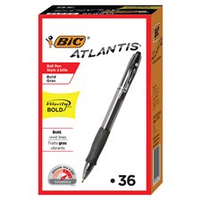 Stylo à bille rétractable Atlantis® Velocity Bold ™ noir