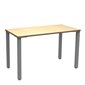 Innovations Contemporary Desk with Square Post Offset Legs Hardrock Maple finish
