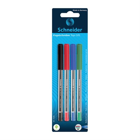 Tops 505 Ballpoint Pens assorted (pkg 4)