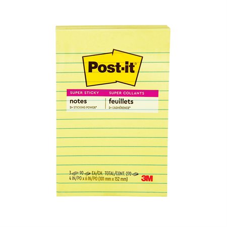 Feuillets Super Sticky Notes de Post-it®