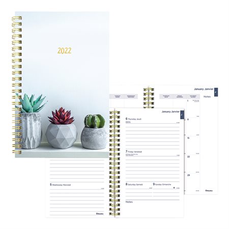 Succulent Plants Weekly / Monthly Diary (2024) round pots