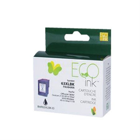 Remanufactured High Yield Ink Jet Cartridge (Alternative to HP 63XL) black