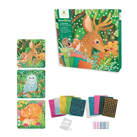 Sycomore Stick'N Fun – Small Set 3 Wild Animal Mosaics