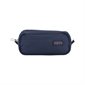 Dual Zippered pencil Case navy