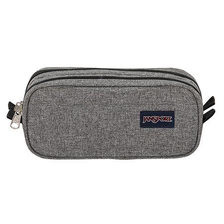 Dual Zippered pencil Case poly gray