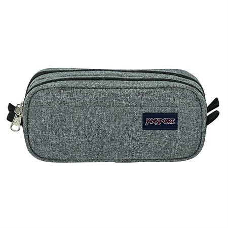 Dual Zippered pencil Case poly gray