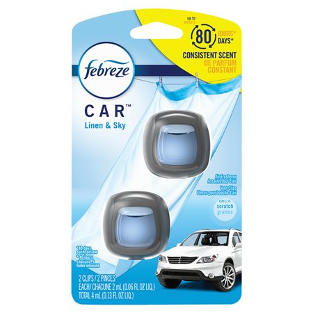 Febreze®Car Odor-Eliminating Air Freshener Vent Clips linen & sky