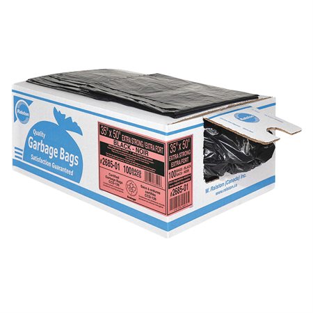 2500 Series Industrial Garbage Bags 35 x 50 in box of 100