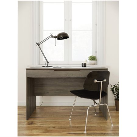 Bureau avec tiroir simple gris écorce