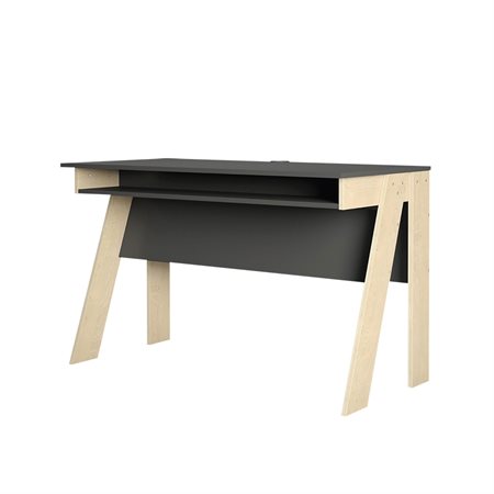 Bureau avec tiroir de rangement gris