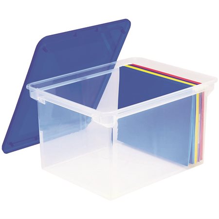 Boîte de rangement empilable en plastique transparent