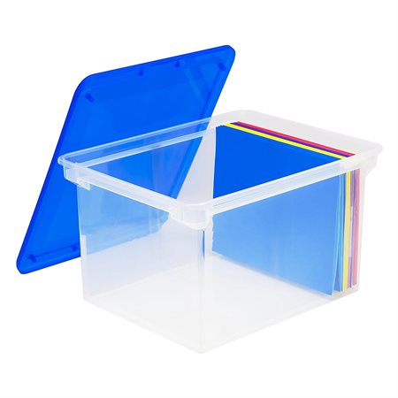 Boîte de rangement empilable en plastique transparent