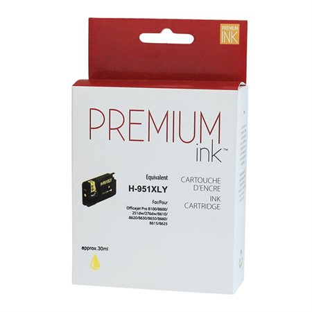 Cartouche jet d’encre à haut rendement compatible (Alternative à HP 951XL) jaune