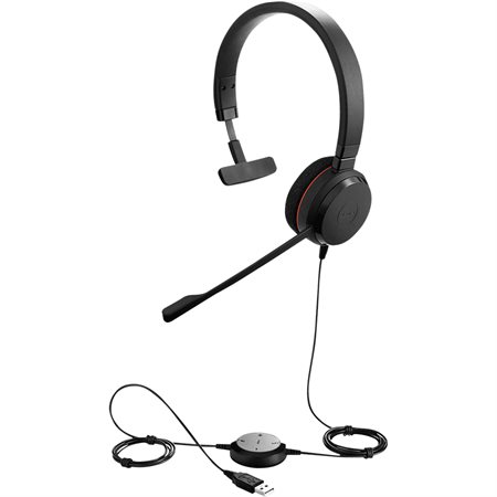 Casque d'écoute avec fil Evolve 20 Mono USB-A