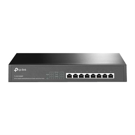 Commutateur 8 ports Gigabit avec 8 ports PoE+| Support de bureau / rack