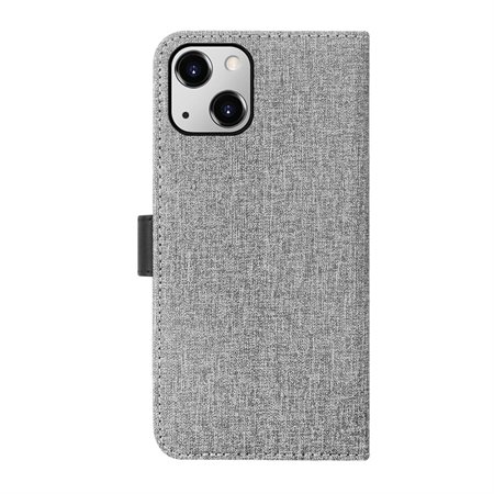 Étui folio 2 en 1 pour iPhone 13 gris / noir