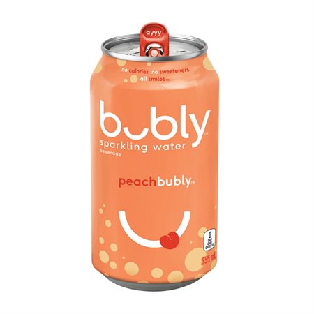 Boisson à base d’eau pétillante Bubbly pêche