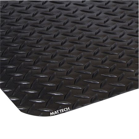 Industrial Deck Plate Anti-Fatigue Mat 24 x 36 in. black