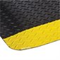 Mat Tech Industrial Deck Plate Anti-Fatigue Mat Black with yellow border 36 x 60 in