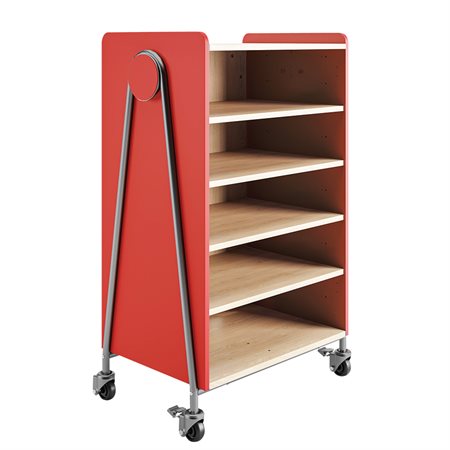 Unité de rangement Whiffle - 4 étagères 30 x 19-3 / 4 x 48 po H rouge