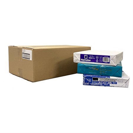 Assorted multi-use paper Box of 3,000 (6 packs of 500) 8-1 / 2 x 11