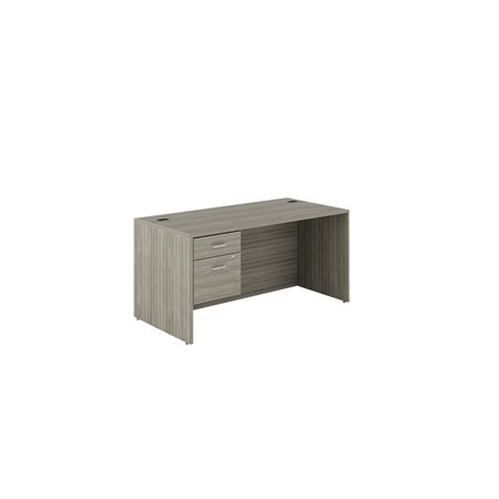 Single Pedestal Desk noce grigio