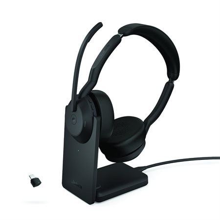 Evolve2 55 Stereo Headset with Charging Stand USB-C MS