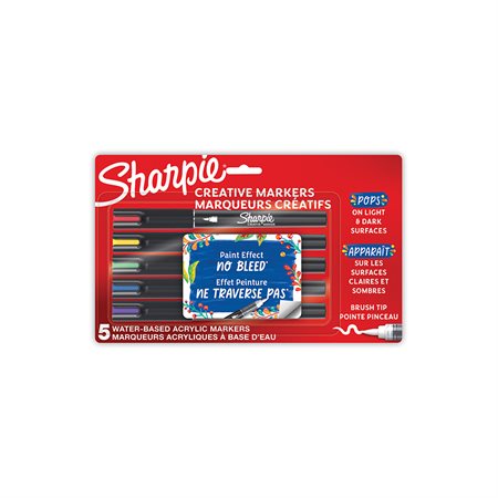 Sharpie Creative Markers Brush Tip package of 5