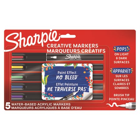Marqueurs créatifs Pointe Pinceau paquet de 5