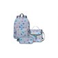 Backpack-Lunchbox-Pencil Case Kit grey butterflies