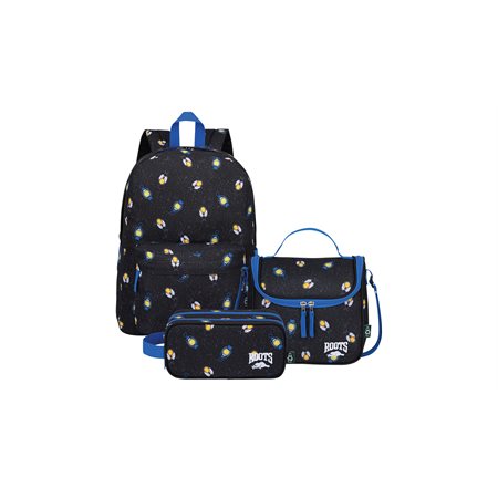 Backpack-Lunchbox-Pencil Case Kit black butterflies