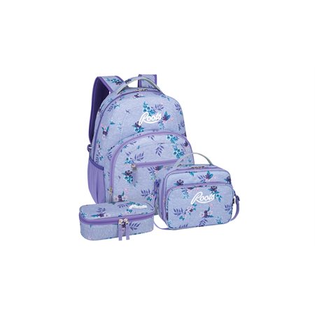 Backpack-Lunchbox-Pencil Case Kit floral print