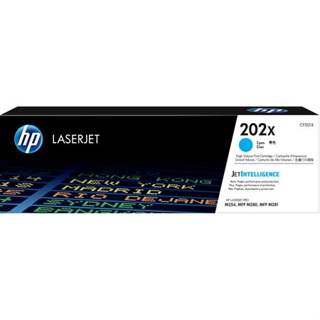 Cartouche de toner laser HP 202X / CF503X cyan