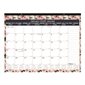 Calendrier sous-main mensuel floral (2026)