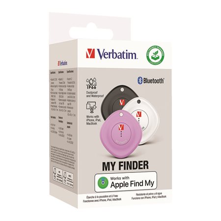 My Finder Bluetooth Tracker Package of 3 black, white and purple