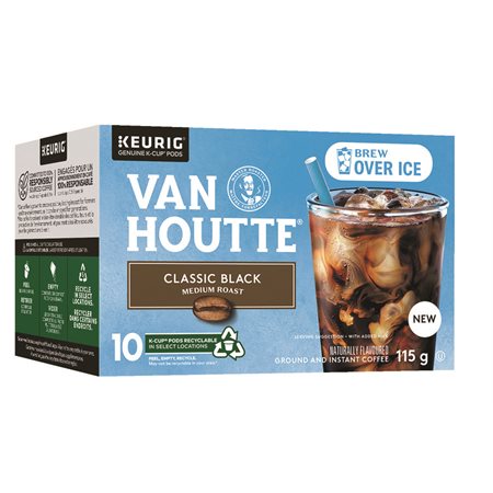 Van Houtte Brew Over Ice Coffee K-Cup Pods Classic Black