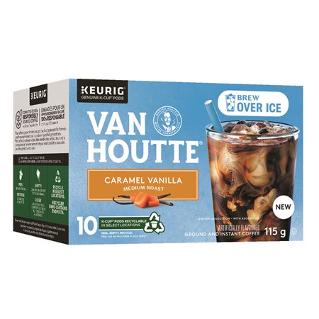 Van Houtte Brew Over Ice Coffee K-Cup Pods Caramel Vanilla