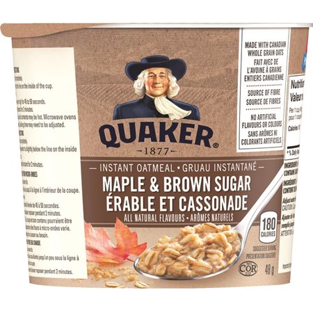 Gruau instantané Quaker érable et cassonade (48 g)