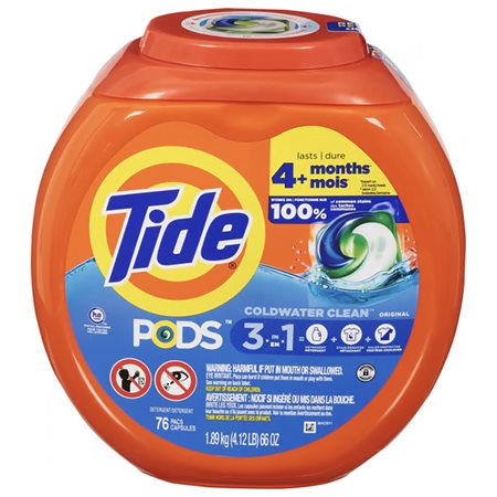 Capsules de détergent à lessive Tide Pods 76 capsules