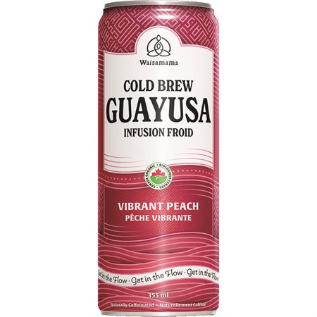 Waisamama Cold Brew Guayusa Tea vibrant peach