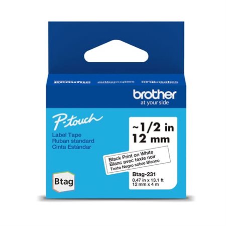 Non-Laminated Tape for Label Makers. black