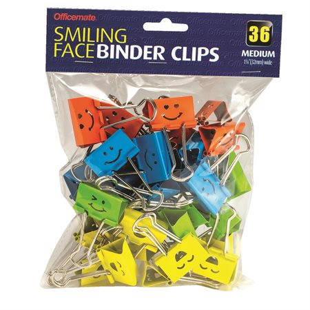 BINDER CLIPS MED. ASSOR.CLR.